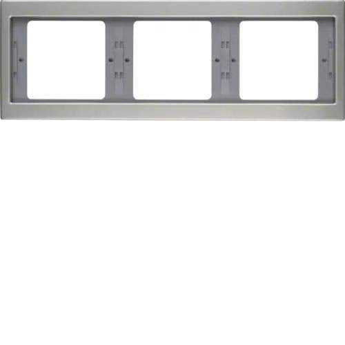 Berker 13737004 Rahmen 3fach waagerecht, K.5, Edelstahl, Metall mattiert Mesch Shop Berker 13737004 Rahmen 3fach waagerecht, K.5, Edelstahl, Metall mattiert Mesch Shop